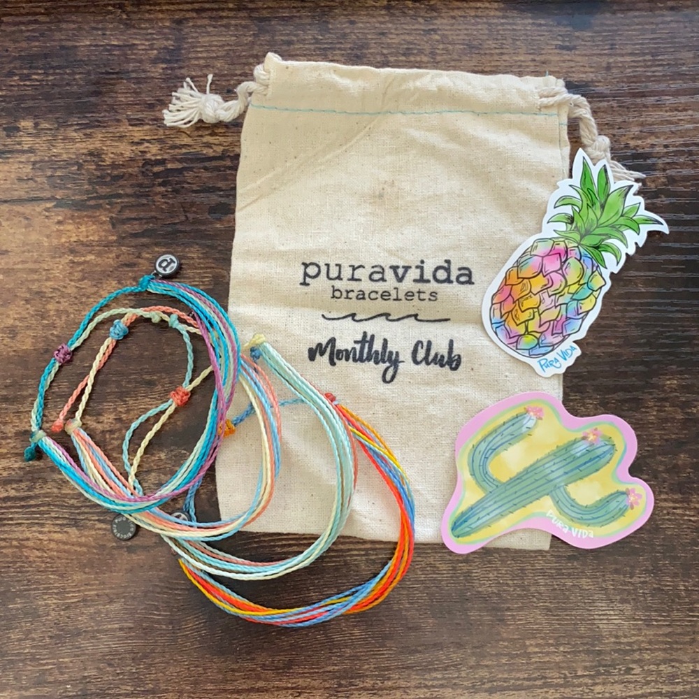 Pura Vida Bracelet and Sticker Set